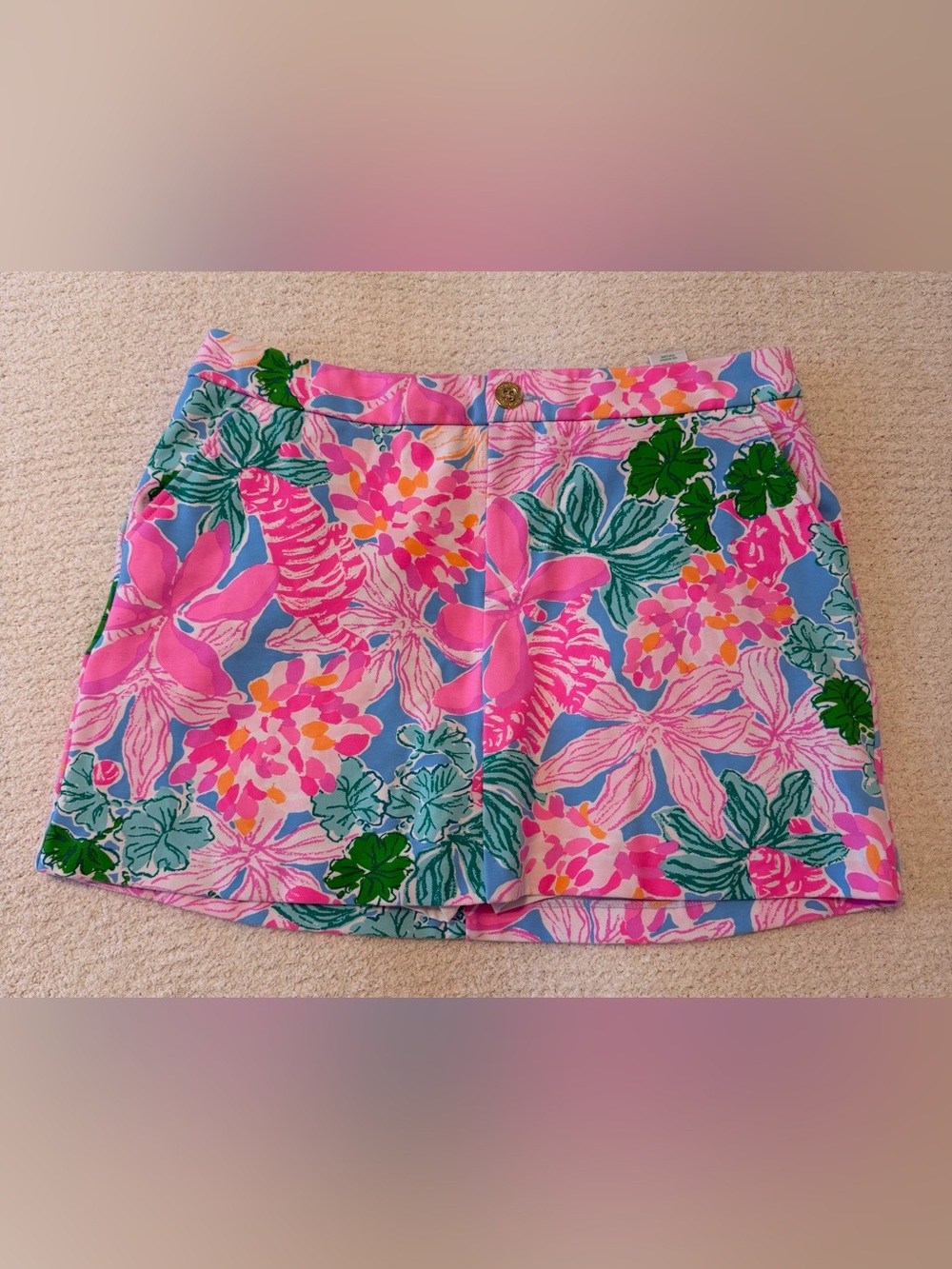 Lilly Pulitzer Multi-Color Floral Knit Skort Style 010550 Size 10